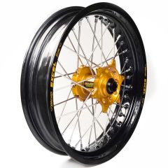 Rueda completa Haan Wheels aro negro 16-3,50 buje oro 1 115050/3/2 BETA 250 RR Enduro Racing 2013...