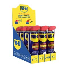 Expositor 12uds spray lubricante WD-40 500ml con aplicador doble uso