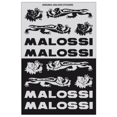 Hoja de adhesivos Malossi (x3) negro/plata 3314154T